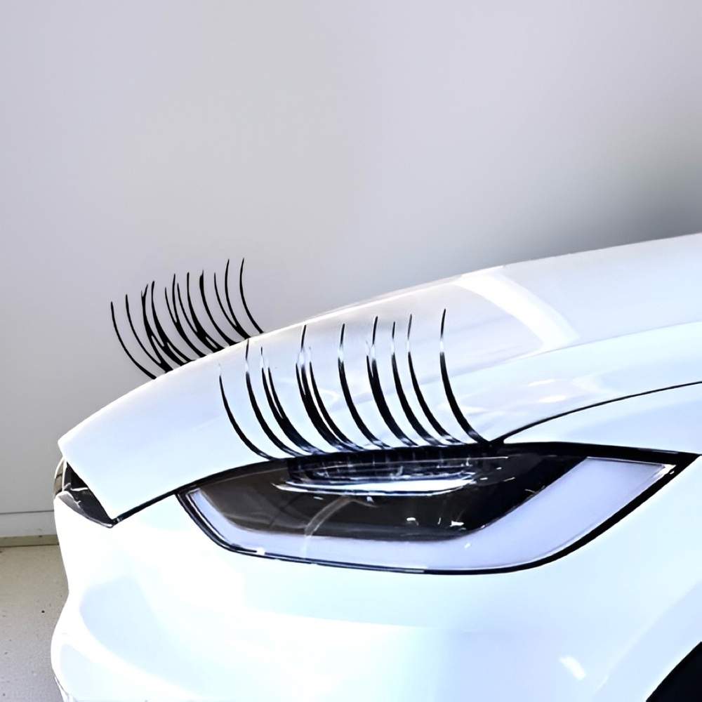 - 👀“Black CAR Eyelashes” for Your Car, Truck, SUV, Jeep Motorcycle Golf Ca…